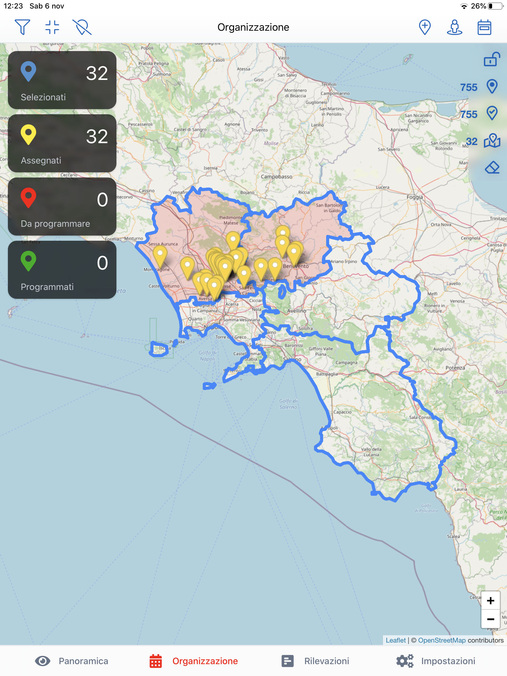 Easeeapp su iPad in uso sul punto vendita